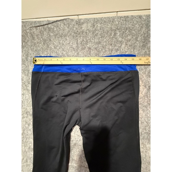 Under Armour ColdGear Womens Large Black Blue Fitted Compression Leggings - Picture 8 of 11